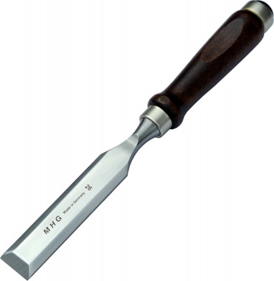 Firmer chisels with hornbeam handle 08 mm, brown handle / polished blade