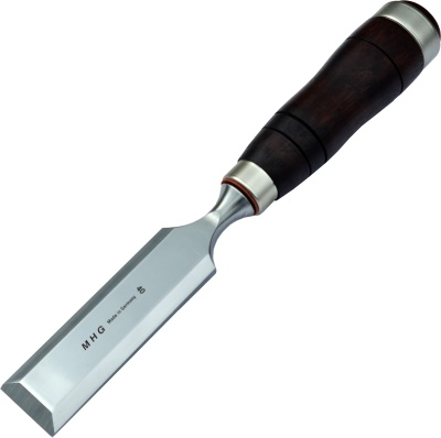 Zimmermannsbeitel mit Rundheft-Weißbuche, Heft braun /Klinge feingeschliffen 40 mm