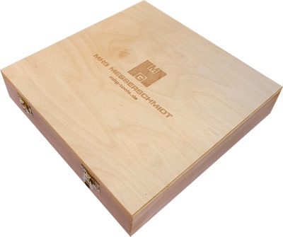 Preview: Stechbeitel-Premium, 6tlg. Satz im Holzkasten, Seitenfase bis Spiegelseite, Rundheft Esche marmoriert, Inhalt: 6, 10, 12, 16, 20, 26 mm