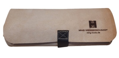 Firmer chisels - set in roll bag leather, hornbeam handle / polished blade, 6 pcs. sizes: 6, 10, 12, 16, 20, 26 mm