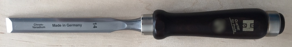 Firmer chisels with hornbeam handle 14 mm, brown handle / polished blade