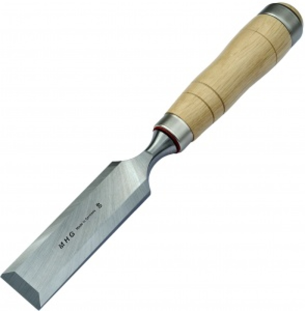 Carpenter chisels with large round hornbeam handle 24 mm, fine-honed blade