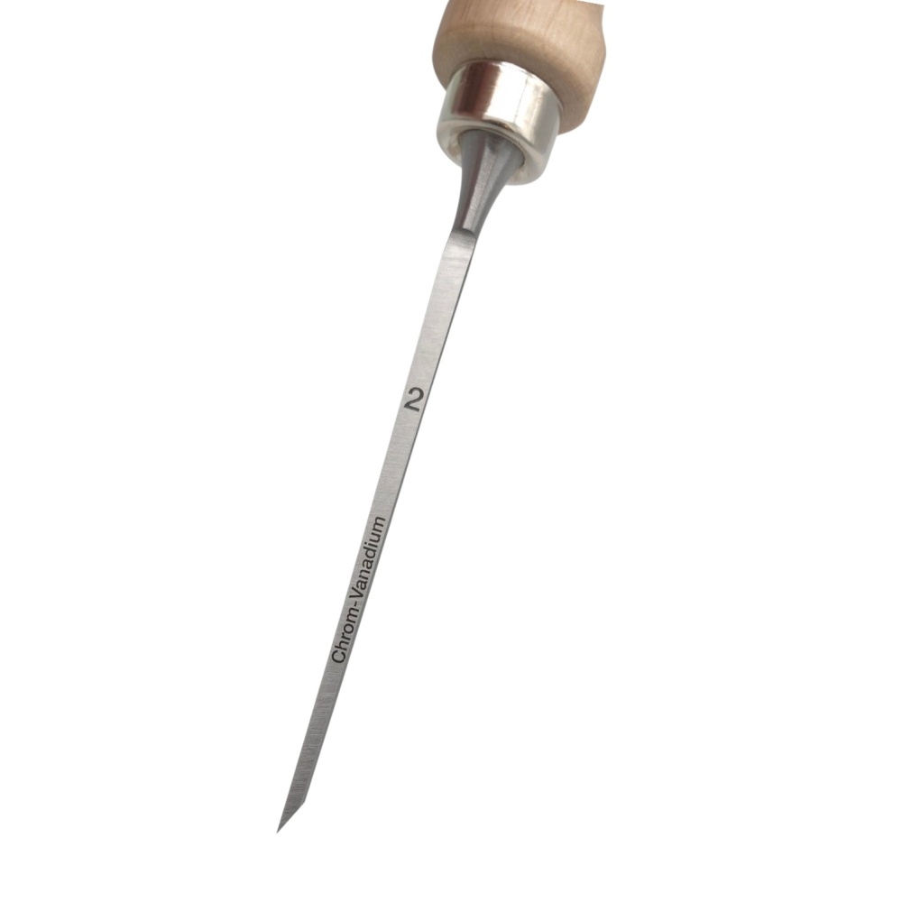 Stechbeitel mit Weißbuchenheft, Klinge feingeschliffen,  2mm