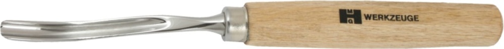 Notch carving chisel curved blade, deep-hollow cutting edge 8 mm