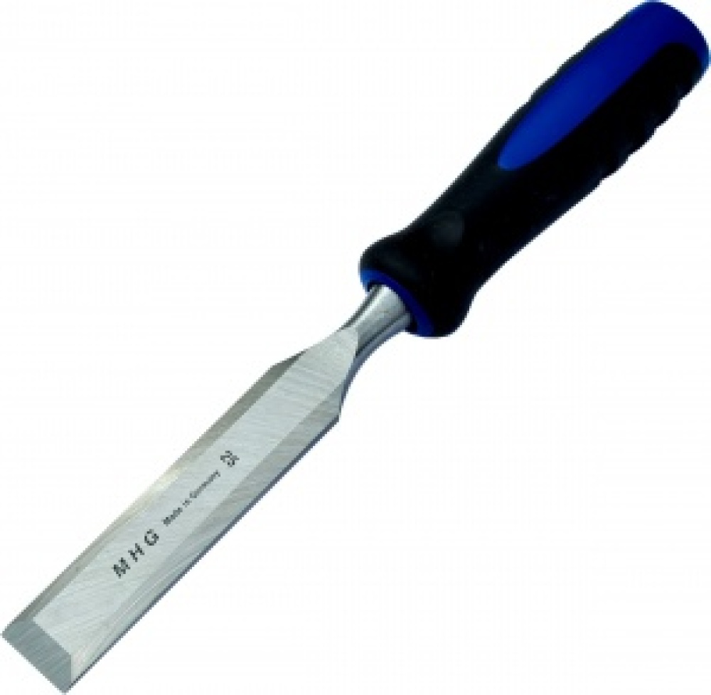 Firmer chisel with 2-part-comp. plastic handle, 2 to 40mm, handle without impact button / polished blade oder fine honed blade