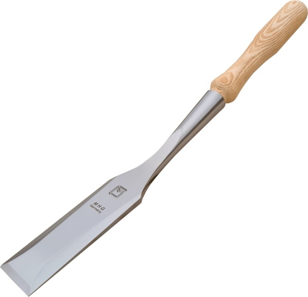 Timber Tool CRANKED, straight cutting edge, blade cranked, ash handle without ferrule